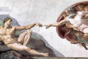 God and Adam - Michael Angelo's Fresco